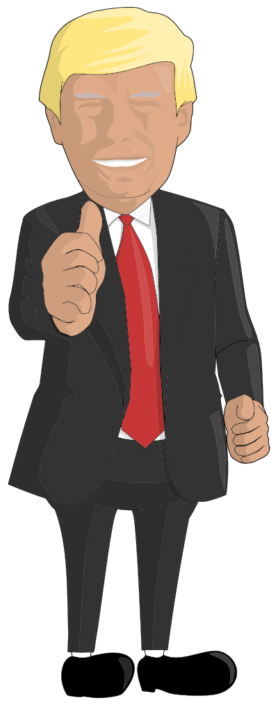 Donald Trump Thumbs Up By pinterastudio clipart