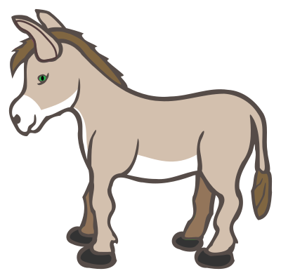 Donkey - coloured clipart