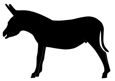 Donkey silhouette2 clipart