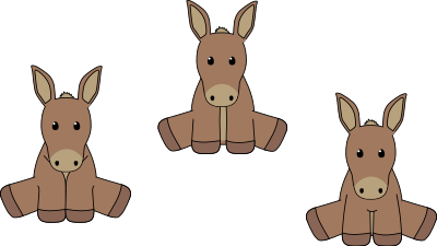 Donkeys clipart