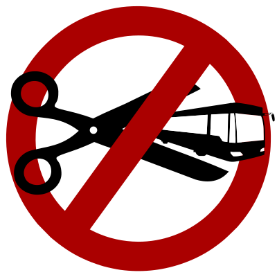 Dont cut local public transport clipart