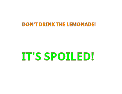 Don't Drink the Lemonade! clipart