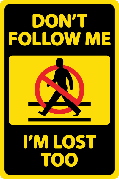 Don't Follow Me clipart