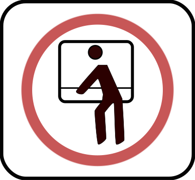 Don't lean out of the window clipart