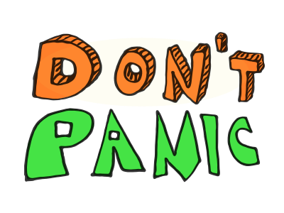 Dont Panic 2 clipart