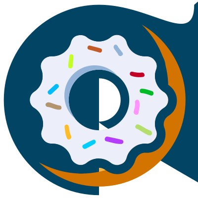 Donut with sprinkles clipart