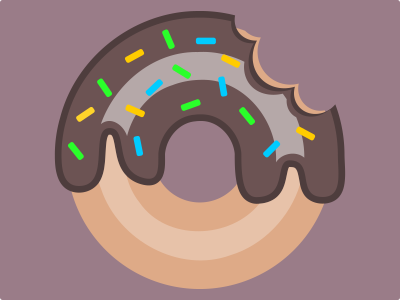 Donut with sprinkles clipart