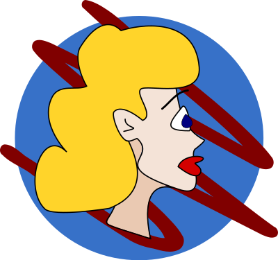 Doodle Girl - Blonde clipart