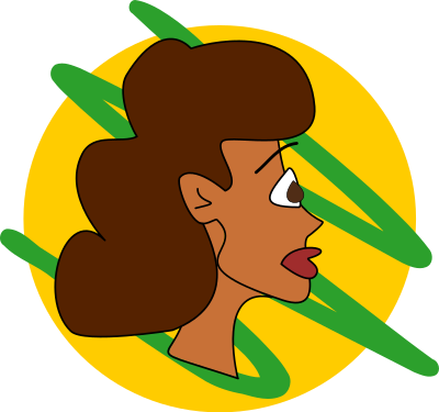 Doodle Girl - Brunette clipart