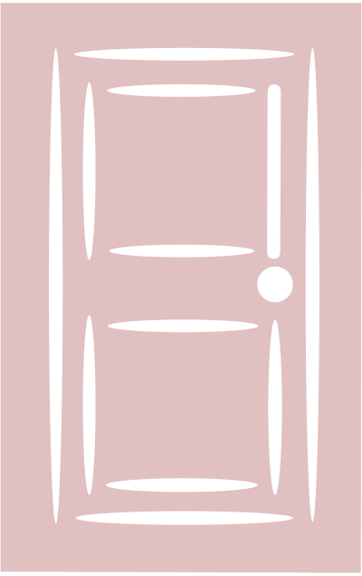 Door - white stroke clipart