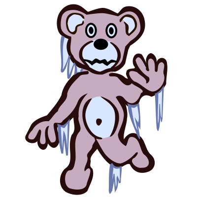 Dormant bear - coloured clipart