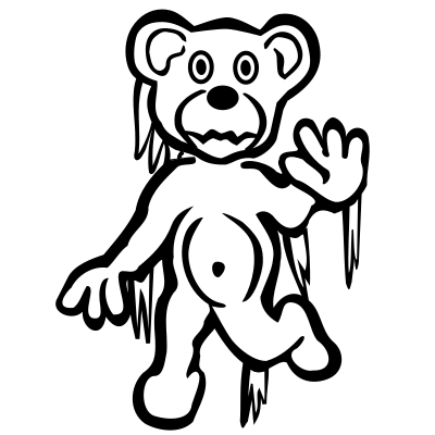 Dormant bear - lineart clipart