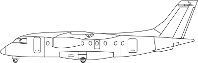 Dornier 328-300 Jet Side-view clipart
