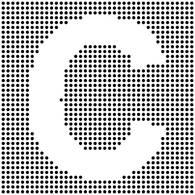 Dotted Capital C Inverted clipart