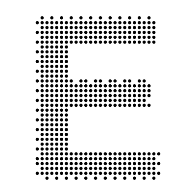 Dotted Capital E clipart