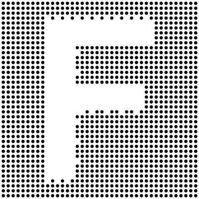 Dotted Capital F Inverted clipart