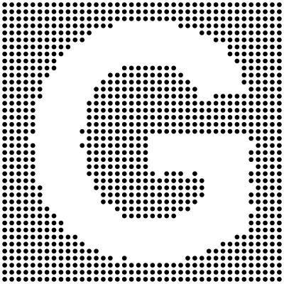 Dotted Capital G Inverted clipart