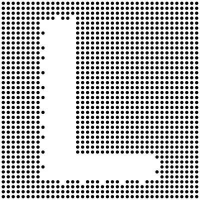 Dotted Capital L Inverted clipart