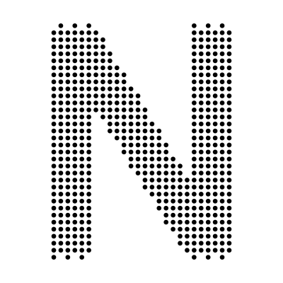 Dotted Capital N clipart