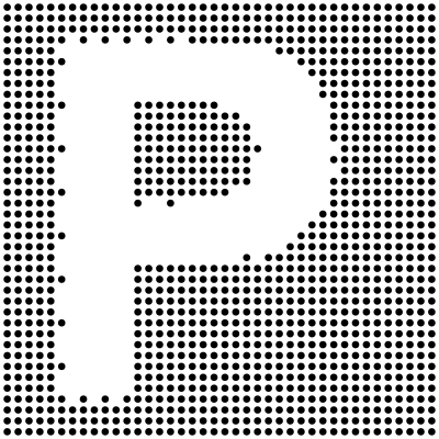 Dotted Capital P Inverted clipart