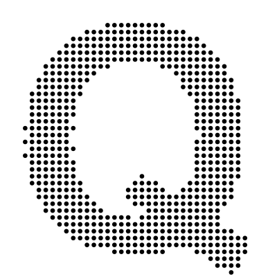 Dotted Capital Q clipart