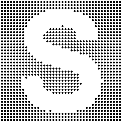 Dotted Capital S Inverted clipart