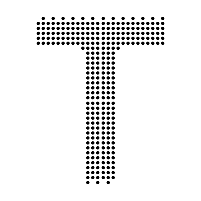 Dotted Capital T clipart