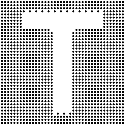 Dotted Capital T Inverted clipart