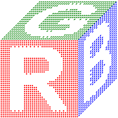 Dotted RGB Cube clipart