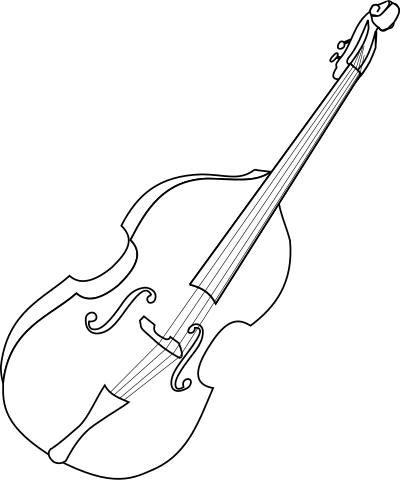 Double bass 1 clipart