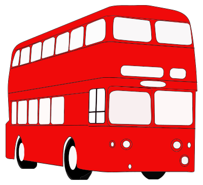 Double Decker London Bus clipart