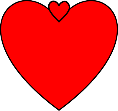 Double Heart V clipart