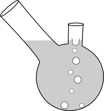 Double neck boiling flask clipart