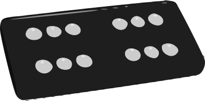Double Six Domino clipart