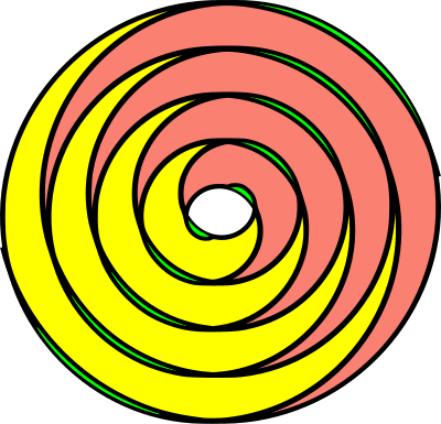 Double spiral thick lines clipart