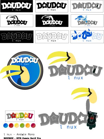 DouDou linux - Mascot and Logo Contest clipart