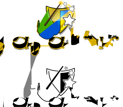 DouDouLinux with Shield clipart