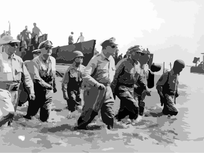 Douglas MacArthur lands Leyte1 clipart