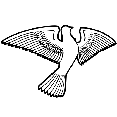 Dove bird silhouette clipart