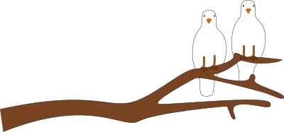 Doves on a Branch for V Day clipart