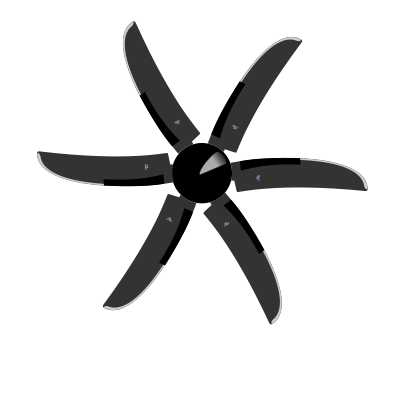 Dowty 6-blade propeller clipart