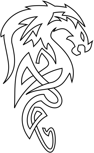 Drache vereinfacht clipart