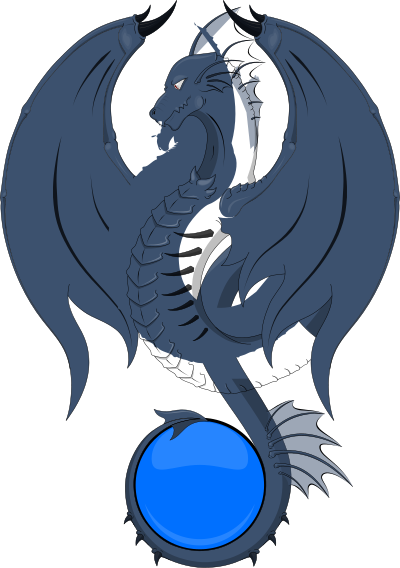 Dragon azul clipart