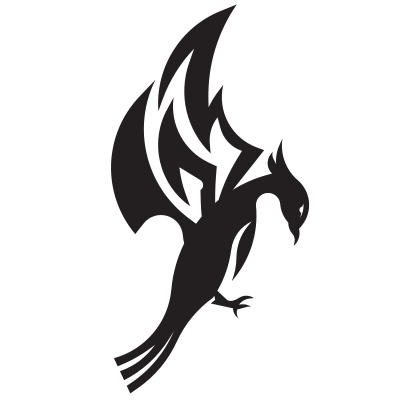 Dragon creature silhouette clipart