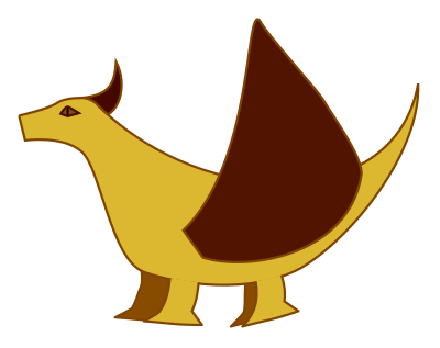 Dragon doré clipart