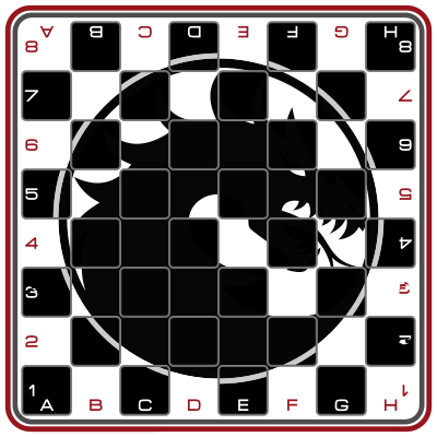 Dragon Logo Chess Board clipart