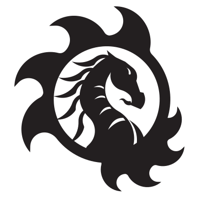 Dragon monster silhouette clipart