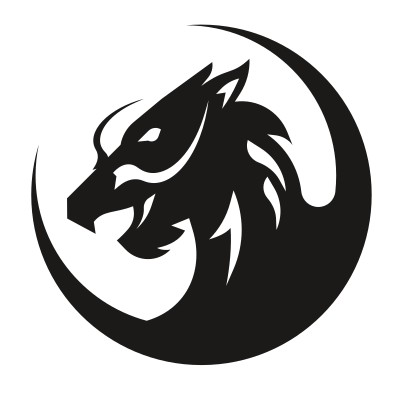 Dragon monster silhouette clip art clipart