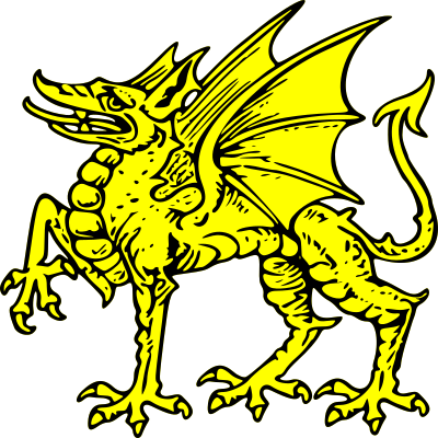 Dragon passant clipart