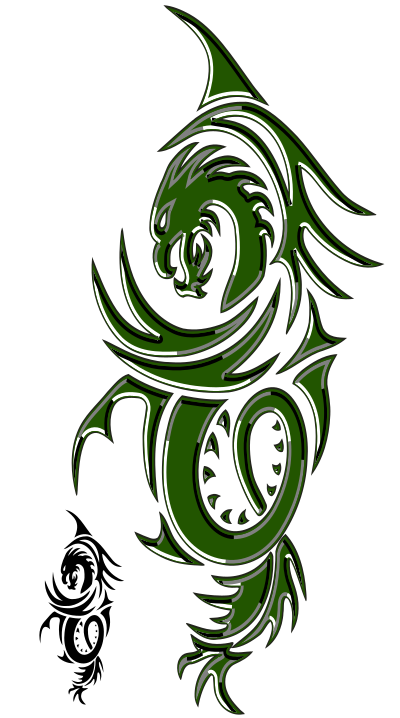 Dragon tattoo clipart